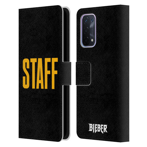 Justin Bieber Tour Merchandise Staff Leather Book Wallet Case Cover For OPPO A54 5G