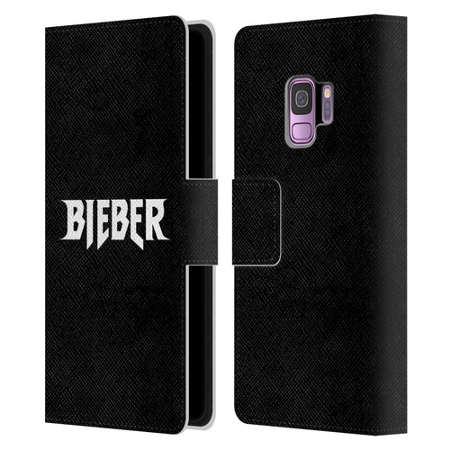 Justin Bieber Tour Merchandise Logo Name Leather Book Wallet Case Cover For Samsung Galaxy S9