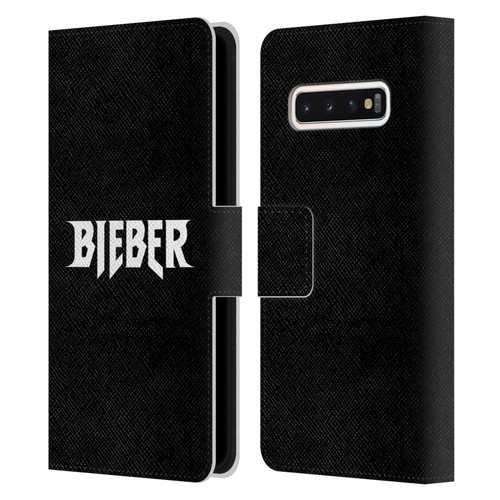 Justin Bieber Tour Merchandise Logo Name Leather Book Wallet Case Cover For Samsung Galaxy S10