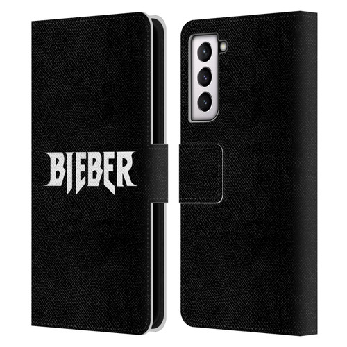 Justin Bieber Tour Merchandise Logo Name Leather Book Wallet Case Cover For Samsung Galaxy S21 5G