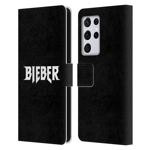 Justin Bieber Tour Merchandise Logo Name Leather Book Wallet Case Cover For Samsung Galaxy S21 Ultra 5G