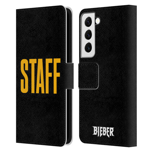 Justin Bieber Tour Merchandise Staff Leather Book Wallet Case Cover For Samsung Galaxy S22 5G