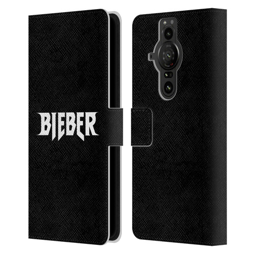 Justin Bieber Tour Merchandise Logo Name Leather Book Wallet Case Cover For Sony Xperia Pro-I