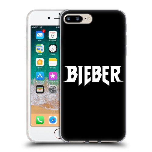 Justin Bieber Tour Merchandise Logo Name Soft Gel Case for Apple iPhone 7 Plus / iPhone 8 Plus