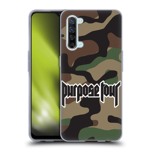 Justin Bieber Tour Merchandise Camouflage Soft Gel Case for OPPO Find X2 Lite 5G