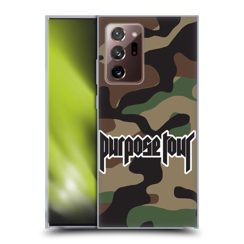 Justin Bieber Tour Merchandise Camouflage Soft Gel Case for Samsung Galaxy Note20 Ultra / 5G