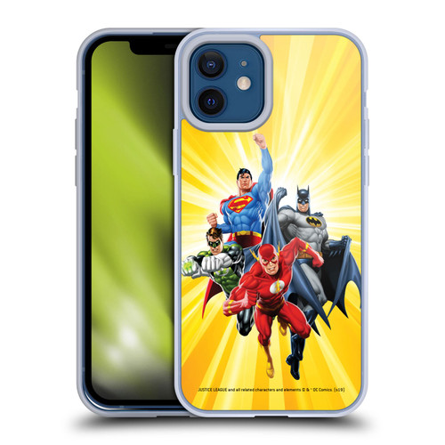 Justice League DC Comics Airbrushed Heroes Yellow Soft Gel Case for Apple iPhone 12 / iPhone 12 Pro