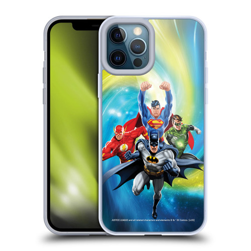 Justice League DC Comics Airbrushed Heroes Galaxy Soft Gel Case for Apple iPhone 12 Pro Max