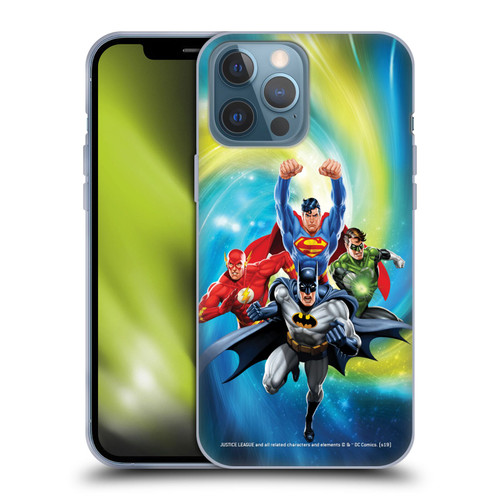 Justice League DC Comics Airbrushed Heroes Galaxy Soft Gel Case for Apple iPhone 13 Pro Max
