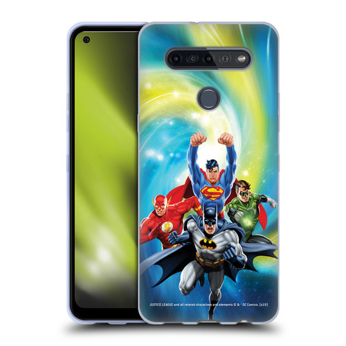 Justice League DC Comics Airbrushed Heroes Galaxy Soft Gel Case for LG K51S