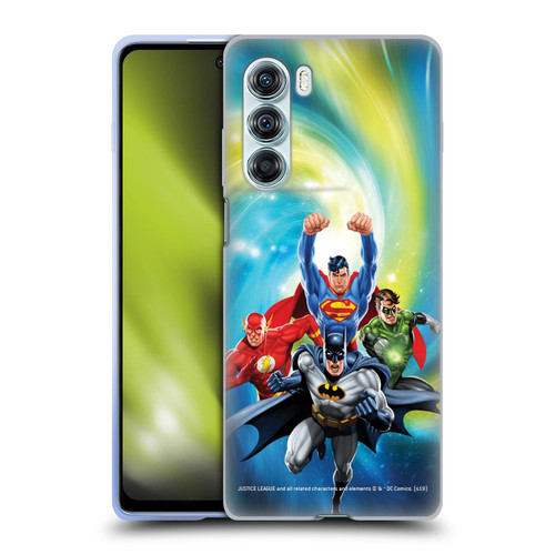 Justice League DC Comics Airbrushed Heroes Galaxy Soft Gel Case for Motorola Edge S30 / Moto G200 5G