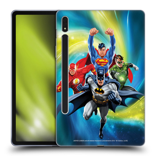 Justice League DC Comics Airbrushed Heroes Galaxy Soft Gel Case for Samsung Galaxy Tab S8