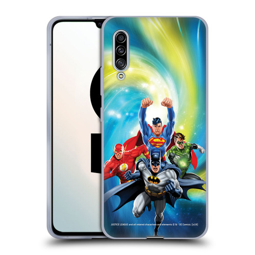 Justice League DC Comics Airbrushed Heroes Galaxy Soft Gel Case for Samsung Galaxy A90 5G (2019)