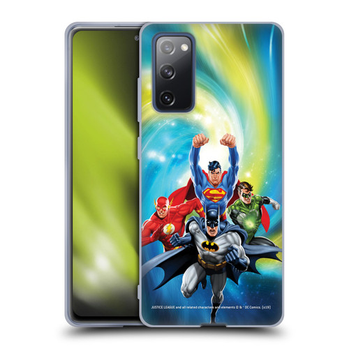 Justice League DC Comics Airbrushed Heroes Galaxy Soft Gel Case for Samsung Galaxy S20 FE / 5G