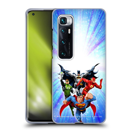 Justice League DC Comics Airbrushed Heroes Blue Purple Soft Gel Case for Xiaomi Mi 10 Ultra 5G