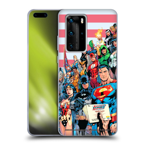 Justice League DC Comics Comic Book Covers Of America #1 Soft Gel Case for Huawei P40 Pro / P40 Pro Plus 5G