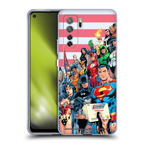 Justice League DC Comics Comic Book Covers Of America #1 Soft Gel Case for Huawei Nova 7 SE/P40 Lite 5G