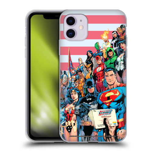 Justice League DC Comics Comic Book Covers Of America #1 Soft Gel Case for Apple iPhone 11