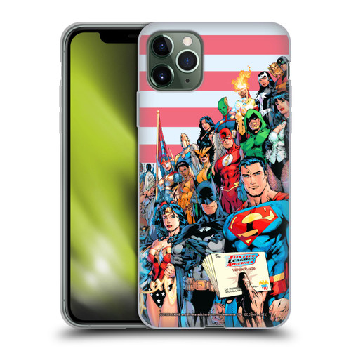 Justice League DC Comics Comic Book Covers Of America #1 Soft Gel Case for Apple iPhone 11 Pro Max