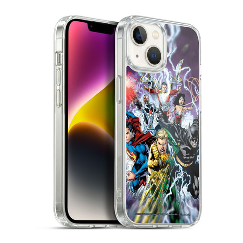 Justice League DC Comics Comic Book Covers New 52 #15 Soft Gel Case for Apple iPhone 14