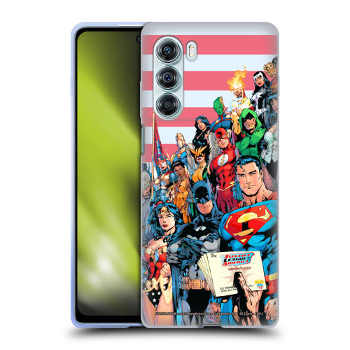 Justice League DC Comics Comic Book Covers Of America #1 Soft Gel Case for Motorola Edge S30 / Moto G200 5G