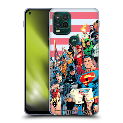 Justice League DC Comics Comic Book Covers Of America #1 Soft Gel Case for Motorola Moto G Stylus 5G 2021