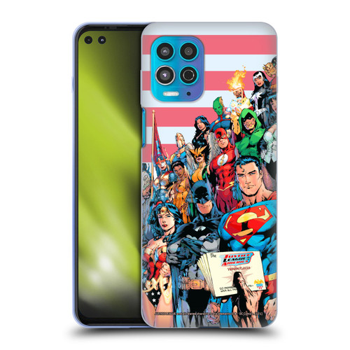 Justice League DC Comics Comic Book Covers Of America #1 Soft Gel Case for Motorola Moto G100