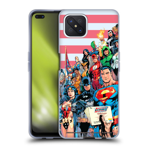 Justice League DC Comics Comic Book Covers Of America #1 Soft Gel Case for OPPO Reno4 Z 5G