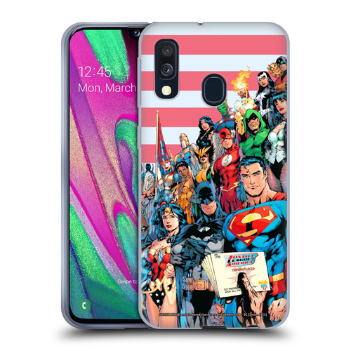 Justice League DC Comics Comic Book Covers Of America #1 Soft Gel Case for Samsung Galaxy A40 (2019)