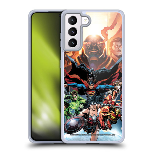 Justice League DC Comics Comic Book Covers #10 Darkseid War Soft Gel Case for Samsung Galaxy S21+ 5G