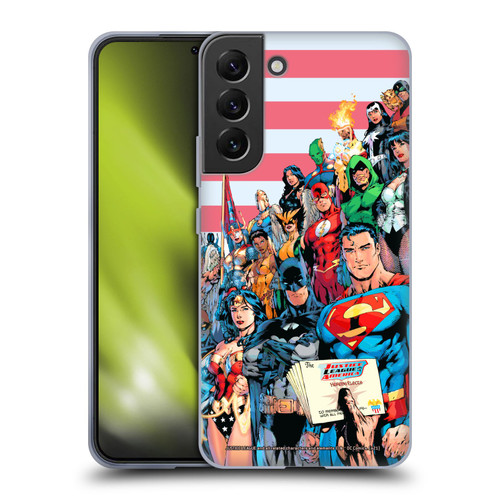 Justice League DC Comics Comic Book Covers Of America #1 Soft Gel Case for Samsung Galaxy S22+ 5G