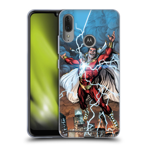 Justice League DC Comics Shazam Comic Book Art Issue #1 Variant 2019 Soft Gel Case for Motorola Moto E6 Plus