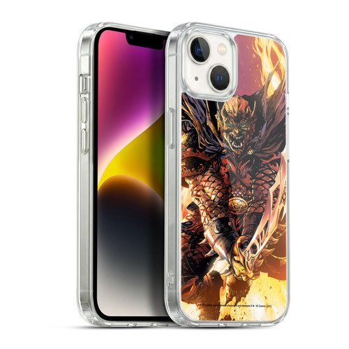 Justice League DC Comics Dark Comic Art Etrigan Demon Knights Soft Gel Case for Apple iPhone 14 Plus & MagSafe