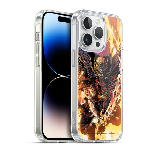 Justice League DC Comics Dark Comic Art Etrigan Demon Knights Soft Gel Case for Apple iPhone 14 Pro & MagSafe