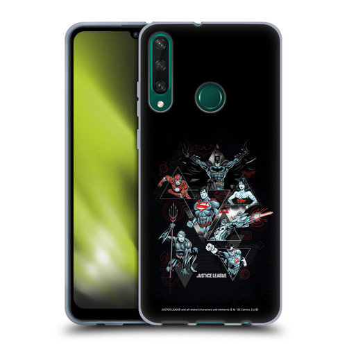 Justice League DC Comics Dark Electric Graphics Heroes Triangle Soft Gel Case for Huawei Y6p