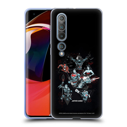 Justice League DC Comics Dark Electric Graphics Heroes Triangle Soft Gel Case for Xiaomi Mi 10 5G / Mi 10 Pro 5G