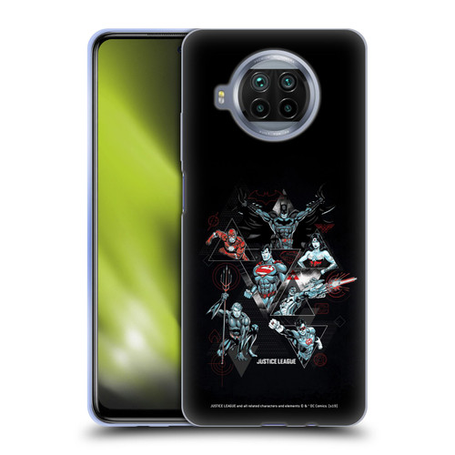 Justice League DC Comics Dark Electric Graphics Heroes Triangle Soft Gel Case for Xiaomi Mi 10T Lite 5G