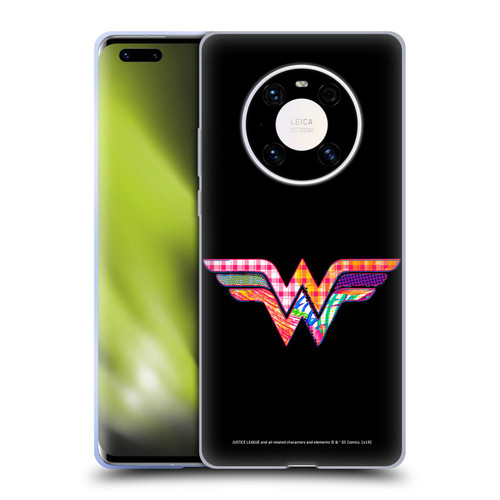 Justice League DC Comics Dark Electric Pop Icons Wonder Woman Soft Gel Case for Huawei Mate 40 Pro 5G