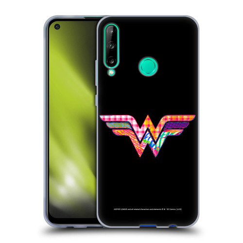 Justice League DC Comics Dark Electric Pop Icons Wonder Woman Soft Gel Case for Huawei P40 lite E