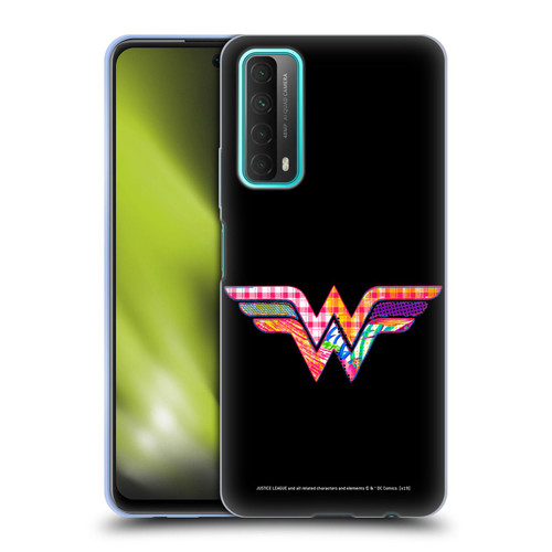 Justice League DC Comics Dark Electric Pop Icons Wonder Woman Soft Gel Case for Huawei P Smart (2021)