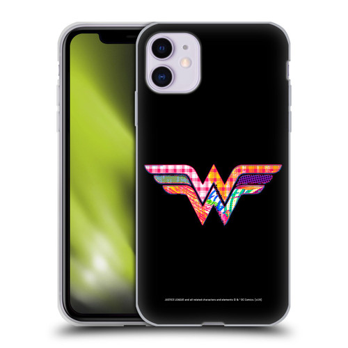 Justice League DC Comics Dark Electric Pop Icons Wonder Woman Soft Gel Case for Apple iPhone 11