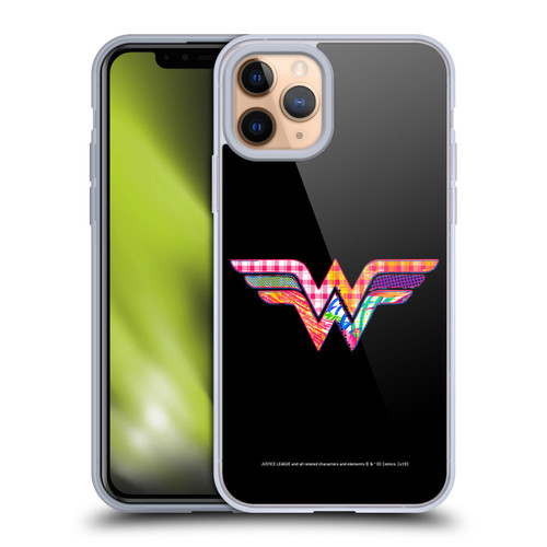 Justice League DC Comics Dark Electric Pop Icons Wonder Woman Soft Gel Case for Apple iPhone 11 Pro