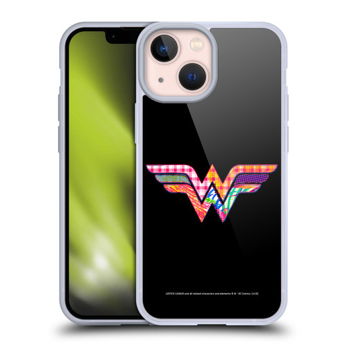 Justice League DC Comics Dark Electric Pop Icons Wonder Woman Soft Gel Case for Apple iPhone 13 Mini