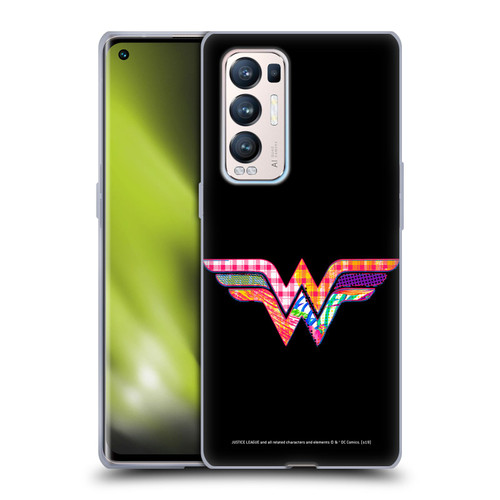 Justice League DC Comics Dark Electric Pop Icons Wonder Woman Soft Gel Case for OPPO Find X3 Neo / Reno5 Pro+ 5G