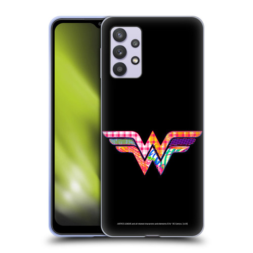 Justice League DC Comics Dark Electric Pop Icons Wonder Woman Soft Gel Case for Samsung Galaxy A32 5G / M32 5G (2021)