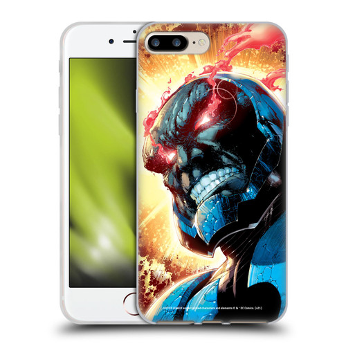 Justice League DC Comics Darkseid Comic Art New 52 #6 Cover Soft Gel Case for Apple iPhone 7 Plus / iPhone 8 Plus