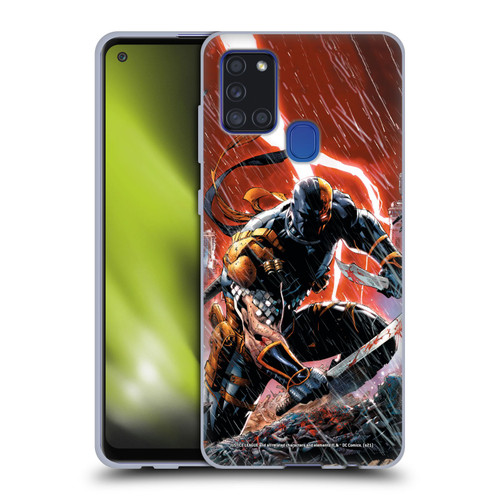 Justice League DC Comics Deathstroke Comic Art Vol. 1 Gods Of War Soft Gel Case for Samsung Galaxy A21s (2020)