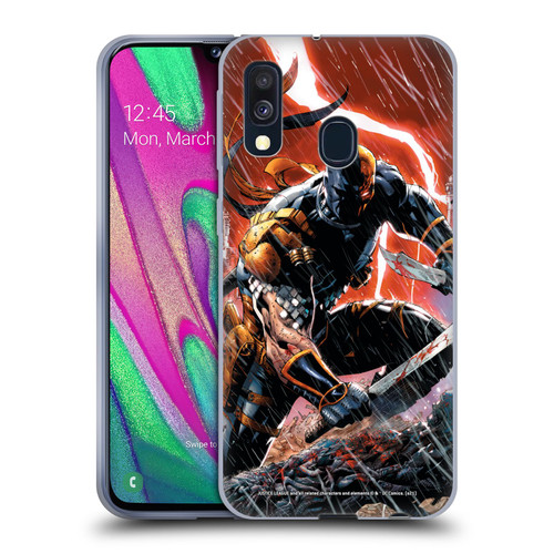 Justice League DC Comics Deathstroke Comic Art Vol. 1 Gods Of War Soft Gel Case for Samsung Galaxy A40 (2019)