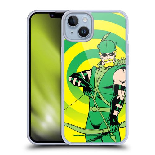 Justice League DC Comics Green Arrow Comic Art Classic Soft Gel Case for Apple iPhone 14 Plus
