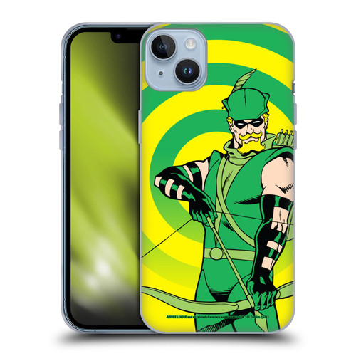 Justice League DC Comics Green Arrow Comic Art Classic Soft Gel Case for Apple iPhone 14 Plus